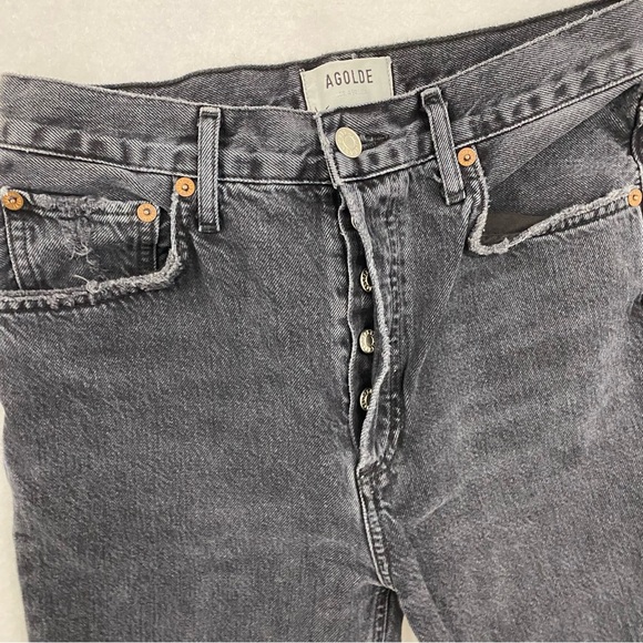 Agolde Riley Cut Black Jeans Size 27 - Picture 2 of 10